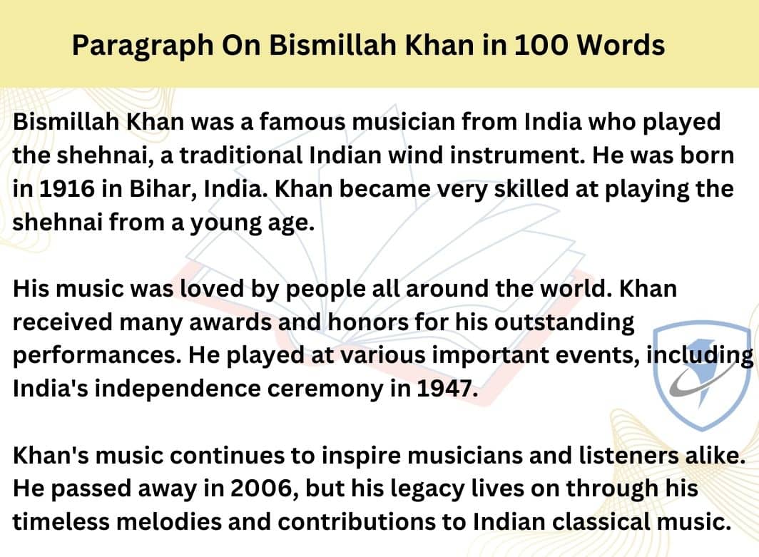 essay on bismillah khan 200 words