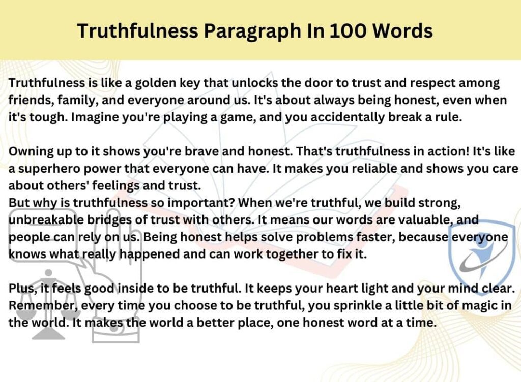 essay on truthfulness in english 100 words