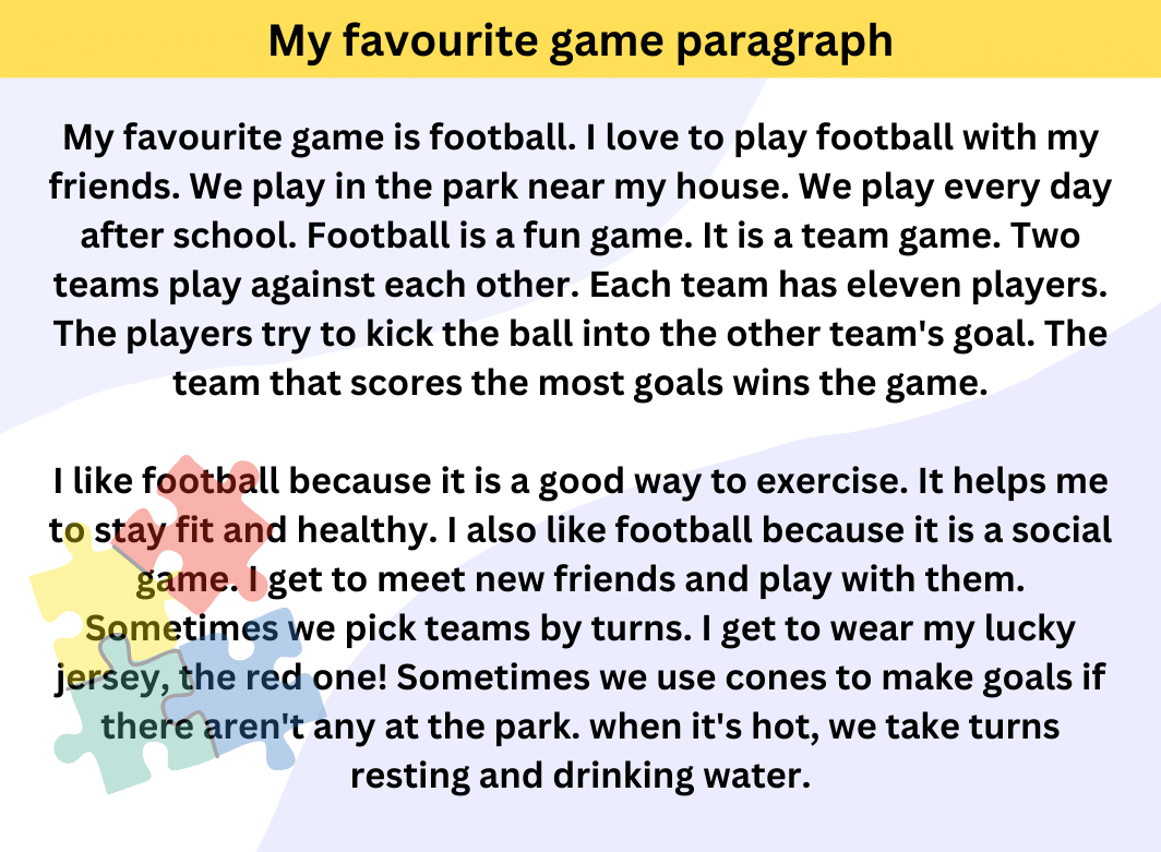 Paragraph on my favourite game