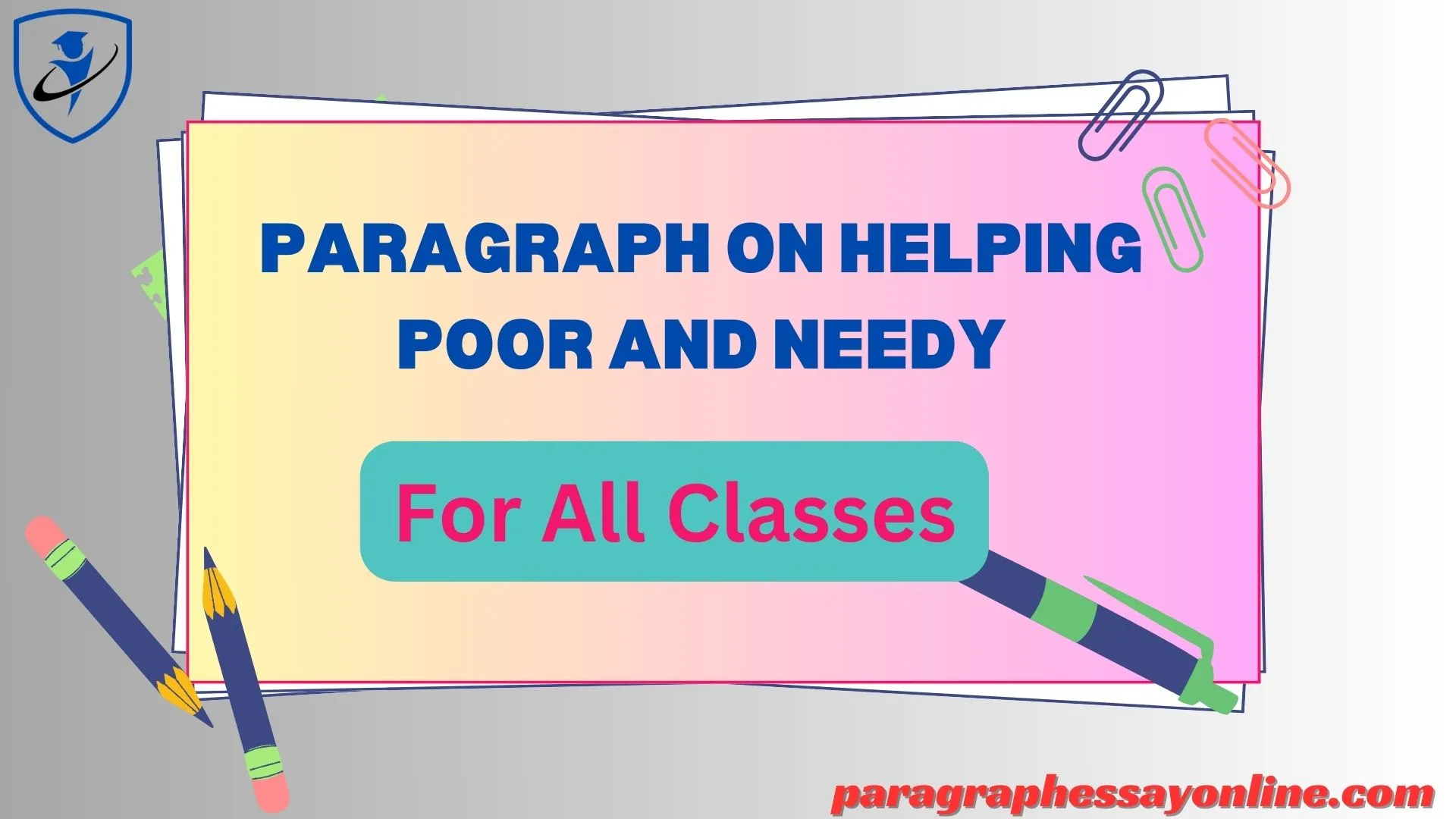 essay on helping the poor and needy