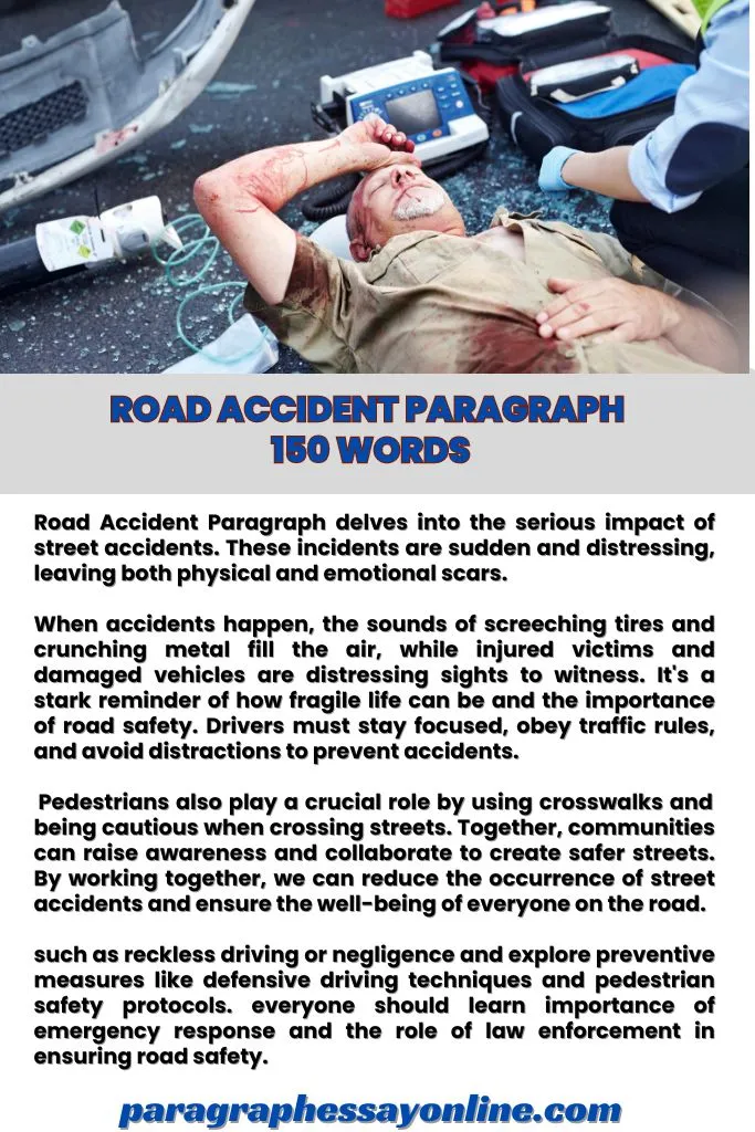 Road Accident Paragraph 150 words