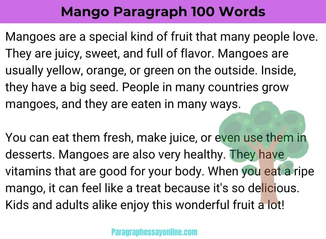 Mango Paragraph in 100 Words