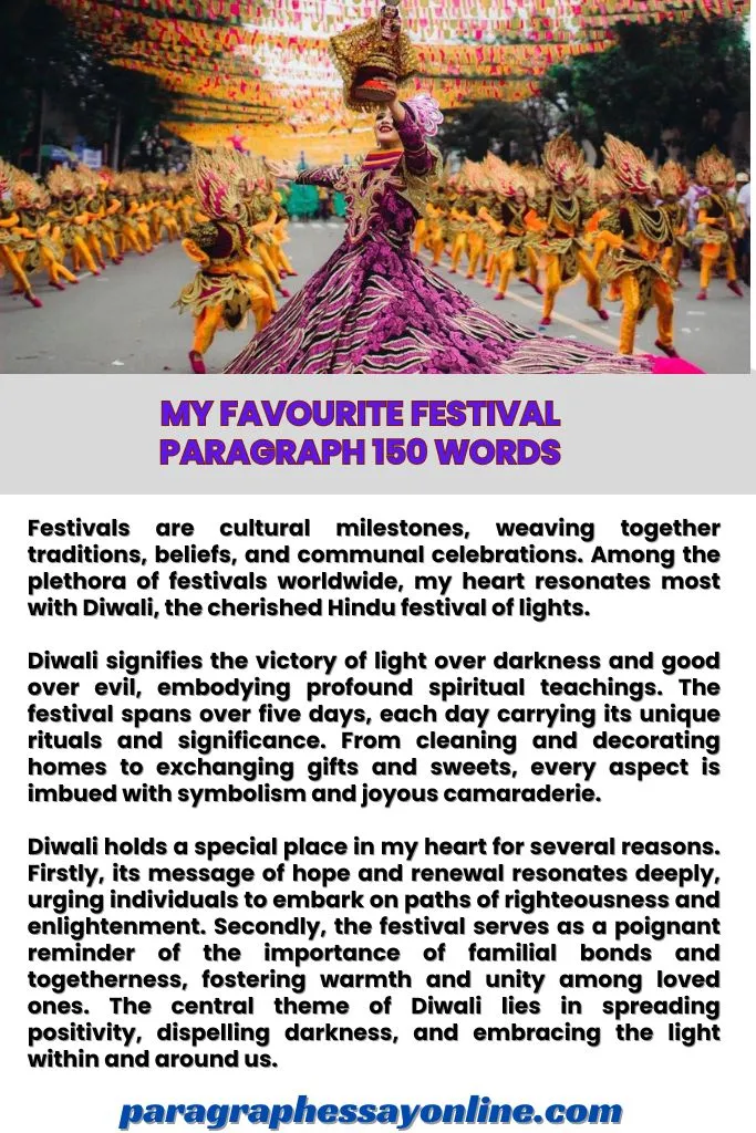 My Favourite Festival Paragraph 150 Words