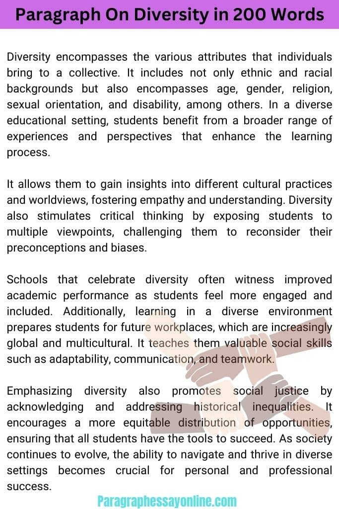 Paragraph On Diversity in 200 Words