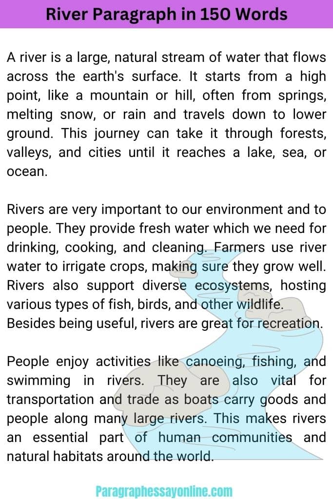 River Paragraph in 150 Words